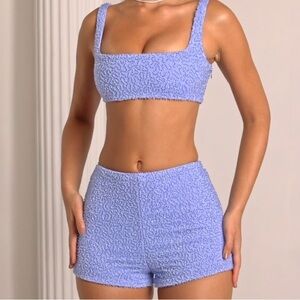 Powder Blue Bralette and Shorts Set Oh Polly